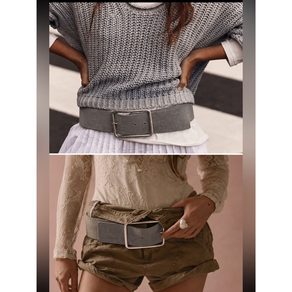 Free People Hex Hip Belt Grey S/M Bohemian Western Casual boho NWT